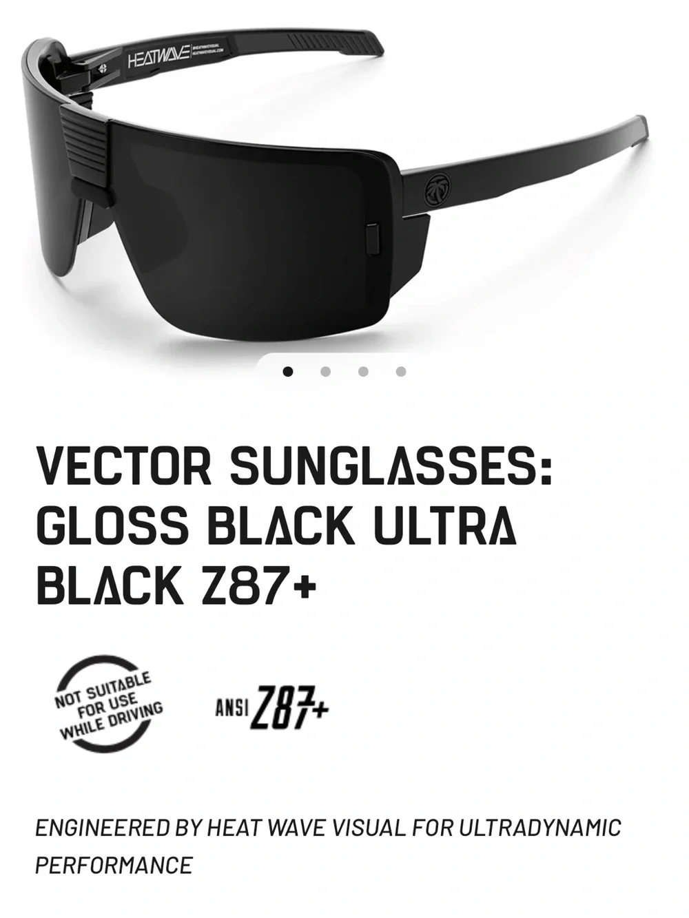 VECTOR SUNGLASSES: GLOSS BLACK ULTRA BLACK Z87+